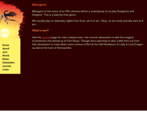 kelliras.com: www.kelliras.com--Redirect to #dungeon's Home Page
#dungeon is an online chat-based game played on irc.