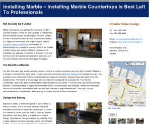 installingmarble.net: Installing Marble – Installing Marble Countertops Is Best Left To Professionals
Installing marble is not as easy as it looks and should be handled by professionals. Contact Ontario Stone Design for top-quality services.