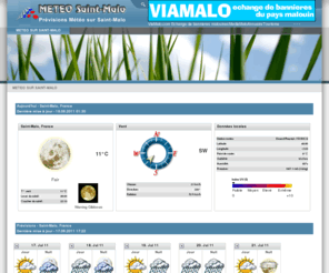 meteo-saint-malo.com: Prevision Meteo sur Saint-Malo - Meteo a Saint-Malo
Votre Meteo a saint-malo avec Meteo-Saint-Malo.com. Informations meteorologiques sur la ville de saint-malo et dinard. Prevision Temperature et Ciel de saint-malo.