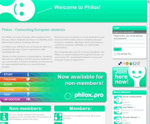 philox.eu: Philox connecting European students. Make friends with erasmus students or local students for fun or to get information about studying abroad.
Make friends with erasmus students or local students for fun or to get information about studying abroad.