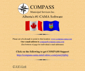 compass-cama.com: Compass Municipal Services Inc.
COMPASS Municipal Services, Inc. provides software to assist municipalities in evaluating/assessing properties for taxation purposes.