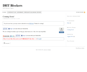 dhtblockersinfo.org: DHT Blockers
DHT Blockers Tagline