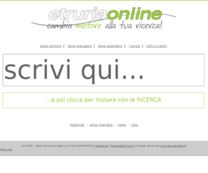 etruriaonline.it: Mangiare dormire e spendere tra Toscana ed Umbria. Arezzo Grosseto Siena Perugia e dintorni.
Mangiare dormire spendere tra Arezzo Siena Perugia e Grosseto. Toscana ed Umbria a portata di click.