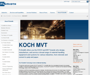 fls-koch.net: One source supplier of systems and services to the cement and minerals industries.
FLSmidth is a global engineering company supplying one source plants, systems and services to the cement and minerals industries.