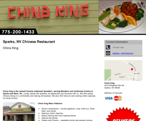 chinakingnv.com: Chinese Restaurant Sparks, NV ( Nevada ) - China King
China King is the newest Chinese restaurant sensation, serving Mandarin and Cantonese Cuisine in Sparks and Reno, NV. Call us at 775-200-1433 today.