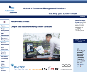 efstechnology.co.uk: Output & Document Management EFS Technology
Output & Document Management solutions for ERP and B2B systems from EFS Technology. Integrated scanning and archiving, supplier and process document management 