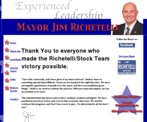 reelectmayorjim.com: Reelect Jim Richetteli as Mayor of Milford, Connecticut
Reelect Jim Richetelli as Mayor of Milford, CT.  Mayor Richetelli - Experienced Leadership.