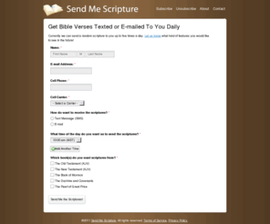 sendmescripture.com: Scripture Quotes - Send Me Scripture
Get Bible verses and scripture quotes texted or e-mailed to you every day.