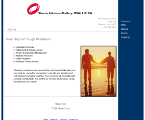 sharonatkinsonmallory.com: Sharon Atkinson-Mallory, MSW, LIC SW
Sharon Atkinson-Mallory can offer you sensitive and individualized counseling expertise.
