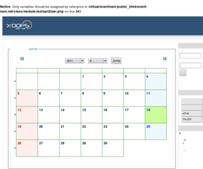 event-navi.net: イベントナビ - イベント告知
XOOPS is a dynamic Object Oriented based open source portal script written in PHP.