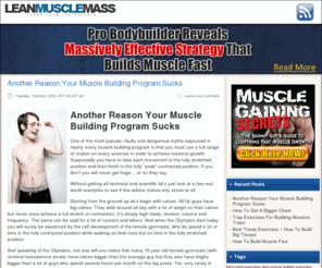 leanmusclemass.net: Building Lean Muscle
Learn tips from the pros on how to build lean powerful muscle quickly!