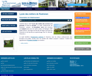 lp-de-rostrenen.com: Lycée des métiers de Rostrenen
Lycée Professionnel Régional de Rostrenen. Lycée des Métiers / Services à la Personne et à la Sécurité