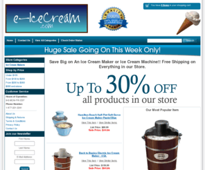 e-icecream.com: Ice Cream Maker - Ice Cream Machine - Cuisinart Ice Cream Maker
Your Best Source for an Ice Cream Maker and Ice Cream Machine.  Low Price Guarantee and Free Shipping on All Orders.