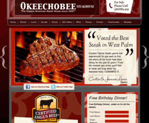 okeesteakhouse.com: Palm Beach Steakhouse | Okeechobee Steakhouse
Okeechobee Steakhouse in West Palm Beach is Voted the Best Steak.  Certified Angus Beef is one reason that we have the greatest tasting steaks you’ve ever experienced.  