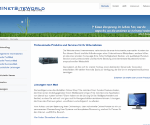 inetsiteworld.com: INetSiteWorld: Startseite
Hosting für Unternehmen und Mittelstand, Domainreservierung, Development, Security.