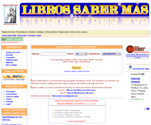 sabermas.com: libros saber mas
libros antiguos y nuevos ofrecidos directamente por esta librería anticuaria y de ocasión.