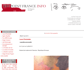 artpointfrance.info: Web Magazine : Art actuel, Art contemporain
Art contemporain : un regard lavé de tout soupçon sur l'actualité des expositions, des salons, des événements culturels en France et en Europe. 