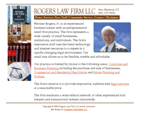 rogerslawfirm.com: Rogers Law Firm LLC
Accurate and responsive legal services at a reasonable price. Specializing in residential and commercial real estate, commerical lending, estate planning and probate, corporate and business planning, and land conservation planning.