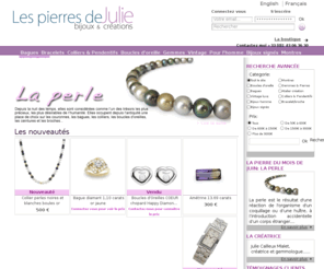 lespierresdejulie.com: Les Pierres de Julie - Joaillerie et Pierres Gemmes de Couleur
Les Pierres de Julie propose une sélection de bijoux, colliers diamants, bagues diamants, bracelets diamants, pendentifs et boucles d'oreille diamants en or, argent et métaux précieux.