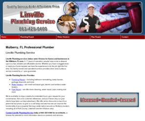 linville-plumbing.com: Professional Plumber Mulberry, FL - Linville Plumbing Service
Linville Plumbing Service provides Professional Plumbing services to Mulberry, FL. Call 863-425-0400 and we are Licensed, Bonded and Insured.