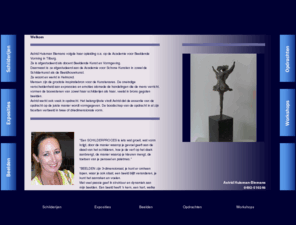 ahbart.com: AHB  Kunst in Helmond: Astrid Huisman Biemans maakt kunst met als thema Mensen inspireren mij. Schilderijen Abstract, figuratief, gemengde techniek en portretten.
Astrid is werkzaam als beeldend kunstenares, docent en tevens als creatief coach. Workshops schilderen worden op maat gemaakt voor zowel:...