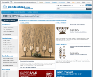 candelabrasetc.com: Candelabras & Candle Sconces at Candelabras
Shop our quality candelabra selection and save up to 30% or more! Buy online and get fast shipping on all wall sconces & wedding candelabras at Candelabras.com.