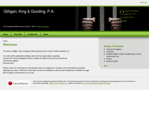 gilligankinggoodinggifford.com: Ocala Commercial Litigation Attorneys | Florida Corporate, Creditors Rights in State and Bankruptcy Courts Construction Law Lawyers, Law Firm -  Gilligan, King, Gooding %26 Gifford, P.A.
Ocala Commercial Litigation Attorneys of Gilligan, King, Gooding & Gifford, P.A. pursue cases of Commercial Litigation, Corporate, and Creditors Rights in State and Bankruptcy Courts Construction Law in Ocala Florida.