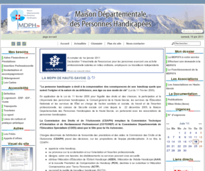 mdph74.fr: Maison Départementale des Personnes Handicapées de Haute-Savoie | Accueil
site de la Maison Départementale des Personnes Handicapées de Haute-Savoie