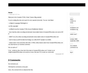 comptonpesltrainers.com: | Compton P-ESL Trainers  Blogs
Welcome to the Compton P-ESL Online Trainers Blog website! If you're visiting this site you're part of a very special community. You are, most likely: -