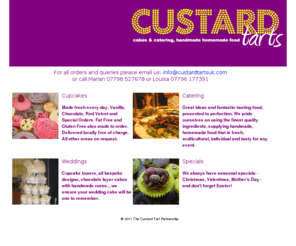 custardtartsuk.com: Custard Tarts
Custard Tarts catering in S E London