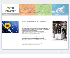 eco-integrativ.com: eco integrativ - Herzlich Willkommen
eco integrativ - Ökologisch-ökonomische Unternehmensentwicklung