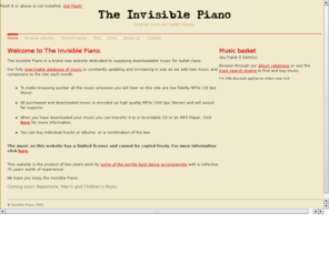 invisiblepiano.com: Invisible Piano: online shop for piano music for ballet classes
Invisible Piano: online shop for piano music for ballet classes