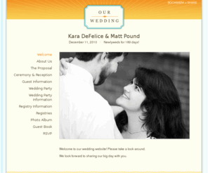 mattandkaraforever.com: Kara and Matt's Wedding Website - Our Wedding
Our Wedding Website - View all the details of our wedding online