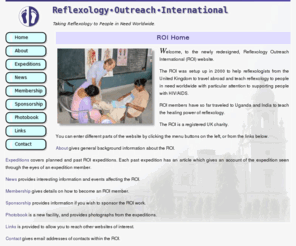 roi.org.uk: Reflexology Outreach International - ROI - Home
ROI Index page