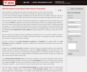 airtelbroadbandhyderabad.com: Airtel Broadband Hyderabad | Airtel Internet Hyderabad
Airtel Broadband Hyderabad & Airtel Internet Hyderabad.