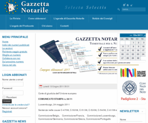 gazzettanotarile.com: Gazzetta Notarile
Gazzetta Notarile - Trimestrale per il notariato d'Itaila