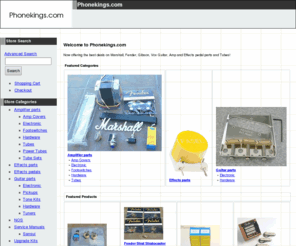 phonekings.com: Phonekings Guitar  Amplifier and Effects  parts, vacuum  tubes 12AX7, 6L6GC, 12ay7, el34, el84, 6v6, tesla, TAD, Fender bridge, Marshall logos, ampeg, vox parts,
Great deals on Marshall, Fender,  Gibson, Vox Guitar,  Amplifier and  Effects pedal parts! Tubes Fasel