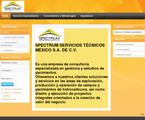 spectrumstm.com: Spectrum STM
Consultores Proyectos de Exploracion y Produccion Agua y Petroleo