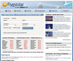 flygbiljetten.com: Hitta billiga resor, boka flyg billigt, jämför 
        alla flygbolag - Flygstolar.se
Hitta billiga flygstolar, hotell och charterresor till hela världen. Boka billiga flygstolar, flygresor, flygbiljetter och lågprisflyg och läs våra reseguider till Paris, New York, London, Sunny Beach och Bangkok.