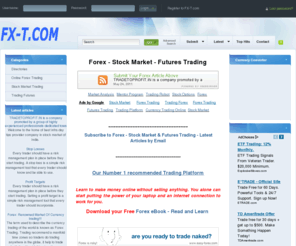 fx-t.com: Forex - Stock Market - Futures Trading
Forex - Futures and stock trading website, links to forex trading tutorials, live currency rates and more.