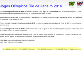 jogosrio2016.com.br: Jogos Olímpicos Brasil Rio de Janeiro 2016
