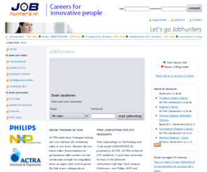 jobhunters.nl: Jobhunters de vacaturespecialist in Techniek en ICT
Wij jagen elke dag op de beste functies op het gebied van Techniek en ICT. Alleen de beste jobs in Techniek en ICT vind je op JOBHUNTERS.NL vacaturebank.