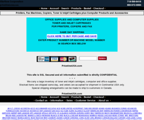 pricelineusa.com: Place your toner inkjet cartridges order plus computer products and accessories here
Major brand name toner and inkjet cartridges for Printers, Fax Machines & Copiers plus Computer Products, at discounted prices. Stocked items shipped same day in Continental USA only, large inventory. Buy cases of supplies and save with quantity pricing.