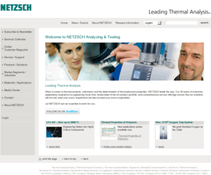 netzsch-instruments.com: Thermal Analysis - NETZSCH
When it comes to Thermal Analysis and the determination of thermophysical properties, NETZSCH leaves no stone unturned. Our 50 years of applications experience, broad state-of-the-art product line and comprehensive service offerings ensure that our solutions will not only meet your every requirement but also exceed your every expectation.
