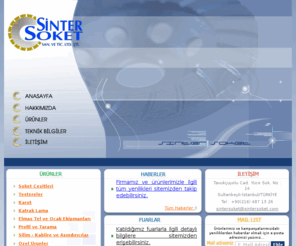 sintersoket.com: SİNTER SOKET
Sinter Soket, soket, soket çeşitleri, Standart Soket, Uç kısmı kuvvetlendirilmiş Soket, Konik Soket, Basamaklı soket, Sandviç Soket, Testereler, Mermer Testereleri, Granit Testereleri, Beton ve Asfalt Testereleri, Sessiz Testereler, Seramik Testereleri, Çimstone Testereleri, Karot, Katrak Lama, Elmas Tel ve Ocak Ekipmanları, Profil ve Tarama, Sinterize, Elektrolize, Silim,kalibre ve Aşındırıcılar, Özel Ürünler, Tambur, MC 8