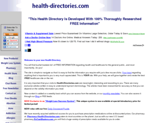 health-directories.com: Health Directory with free information
Health Directory with free information on care and health researched and written by ourselves