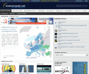 kosmonauta.net: Kosmonauta.net
Kosmonauta.net - polskojęzyczny portal w całości dedykowany misjom kosmicznym i badaniom kosmosu. Astronomia, kosmos, astronauta.