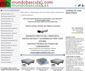 mundobasculas.com: Básculas y Balanzas de precisión
Venta de basculas y balanzas de todo tipo. Balanzas de precisión, basculas y balanzas industriales y personales, células de carga, terminal para punto de venta, basculas para animales, balanzas de bolsillo, basculas pesacamiones.