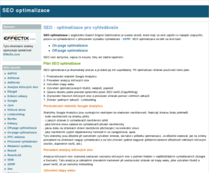 seooptimalizace.com: SEO - optimalizace pro vyhledávače | SEO optimalizace
Najděte spoustu užitečných informací o SEO optimalizaci. Intuitivní web, který vám zaručí najití požadovaných informací.