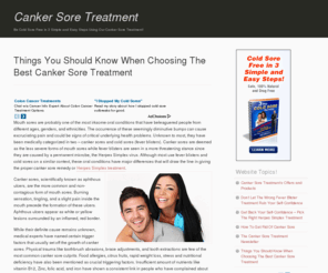 thecankersoretreatment.com: Canker Sore Treatment
Be Cold Sore Free in 3 Simple and Easy Steps Using Our Canker Sore Treatment!